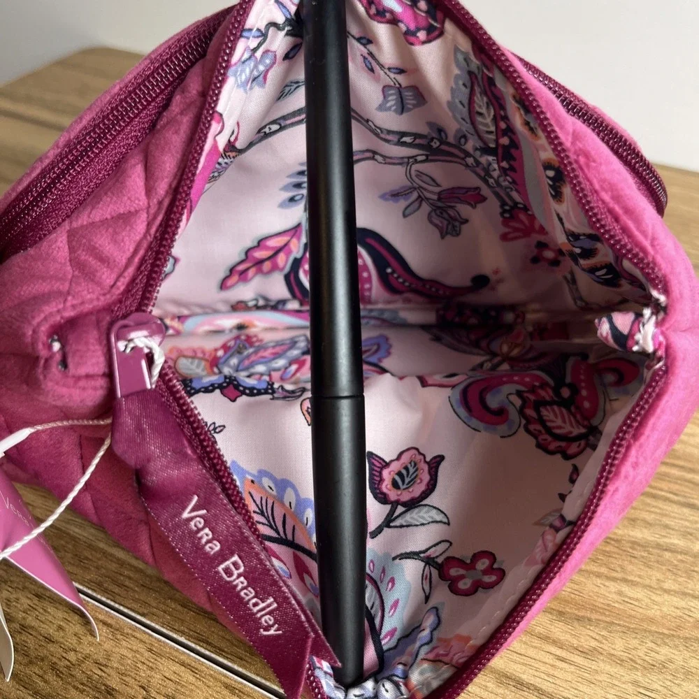 Vera Bradley Majestic Magenta Compact Organizer For Breast‎ Cancer Awareness NWT